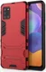 Samsung Galaxy A31 Hoesje Hybride Back Cover met Kickstand Rood afbeelding 1