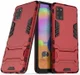 Samsung Galaxy A31 Hoesje Hybride Back Cover met Kickstand Rood afbeelding 2