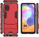 Samsung Galaxy A31 Hoesje Hybride Back Cover met Kickstand Rood afbeelding 5