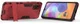 Samsung Galaxy A31 Hoesje Hybride Back Cover met Kickstand Rood afbeelding 3