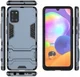 Samsung Galaxy A31 Hoesje Hybride Back Cover met Kickstand Blauw afbeelding 5