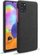 Samsung Galaxy A31 Hoesje met Stof Textuur Hard Back Cover Zwart afbeelding 1