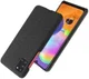 Samsung Galaxy A31 Hoesje met Stof Textuur Hard Back Cover Zwart afbeelding 6