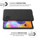 Samsung Galaxy A31 Hoesje met Stof Textuur Hard Back Cover Zwart afbeelding 4