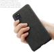 Samsung Galaxy A31 Hoesje met Stof Textuur Hard Back Cover Zwart afbeelding 5