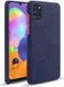 Samsung Galaxy A31 Hoesje met Stof Textuur Hard Back Cover Blauw afbeelding 1