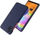 Samsung Galaxy A31 Hoesje met Stof Textuur Hard Back Cover Blauw afbeelding 5