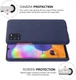 Samsung Galaxy A31 Hoesje met Stof Textuur Hard Back Cover Blauw afbeelding 4