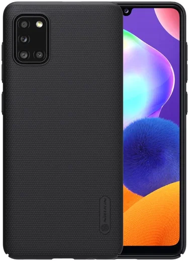 Nillkin Super Frosted Shield Samsung Galaxy A31 Hoesje Zwart afbeelding 1