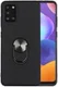 Samsung Galaxy A31 Hoesje met Kickstand Ring Back Cover Zwart afbeelding 1