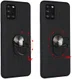 Samsung Galaxy A31 Hoesje met Kickstand Ring Back Cover Donker Blauw afbeelding 9