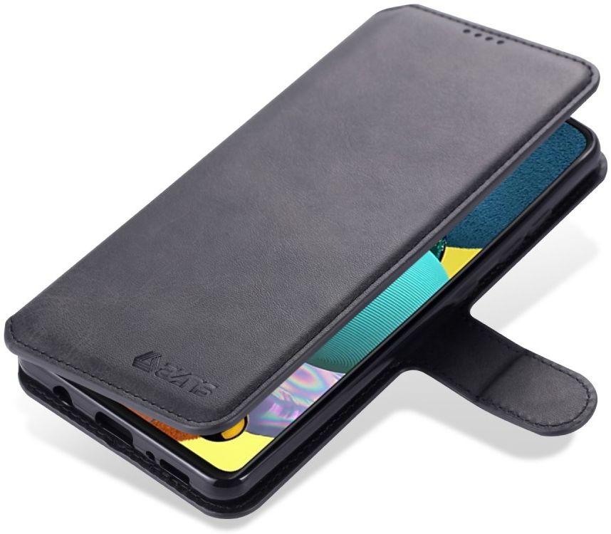 AZNS Samsung Galaxy A31 Hoesje Wallet Book Case met Stand Zwart afbeelding 1