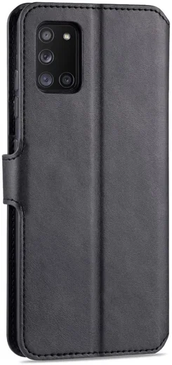 AZNS Samsung Galaxy A31 Hoesje Wallet Book Case met Stand Zwart afbeelding 3