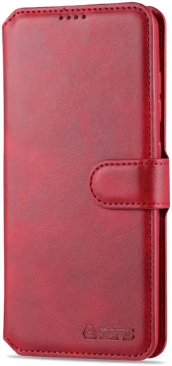 AZNS Samsung Galaxy A31 Hoesje Wallet Book Case met Stand Rood afbeelding 2