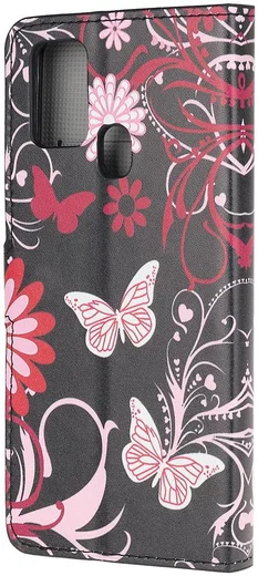 Samsung Galaxy M31 Portemonnee Hoesje Print Roze Vlinders afbeelding 2