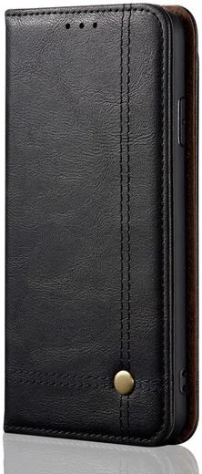 Samsung Galaxy A31 Hoesje Vintage Portemonnee Book Case Zwart afbeelding 4