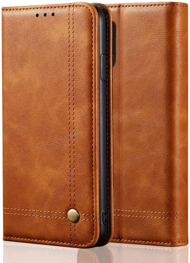 Samsung Galaxy A31 Hoesje Vintage Portemonnee Book Case Bruin afbeelding 1