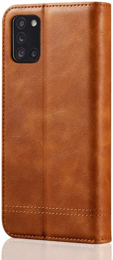 Samsung Galaxy A31 Hoesje Vintage Portemonnee Book Case Bruin afbeelding 4