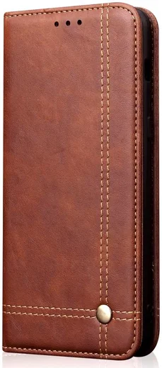Samsung Galaxy A31 Hoesje Vintage Portemonnee Book Case Coffee afbeelding 3