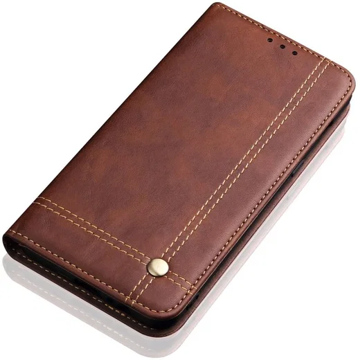 Samsung Galaxy A31 Hoesje Vintage Portemonnee Book Case Coffee afbeelding 6