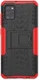 Samsung Galaxy A31 Hoesje Hybride Robuuste Back Cover Zwart Rood afbeelding 3