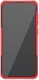 Samsung Galaxy A31 Hoesje Hybride Robuuste Back Cover Zwart Rood afbeelding 7