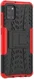 Samsung Galaxy A31 Hoesje Hybride Robuuste Back Cover Zwart Rood afbeelding 6
