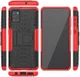 Samsung Galaxy A31 Hoesje Hybride Robuuste Back Cover Zwart Rood afbeelding 9