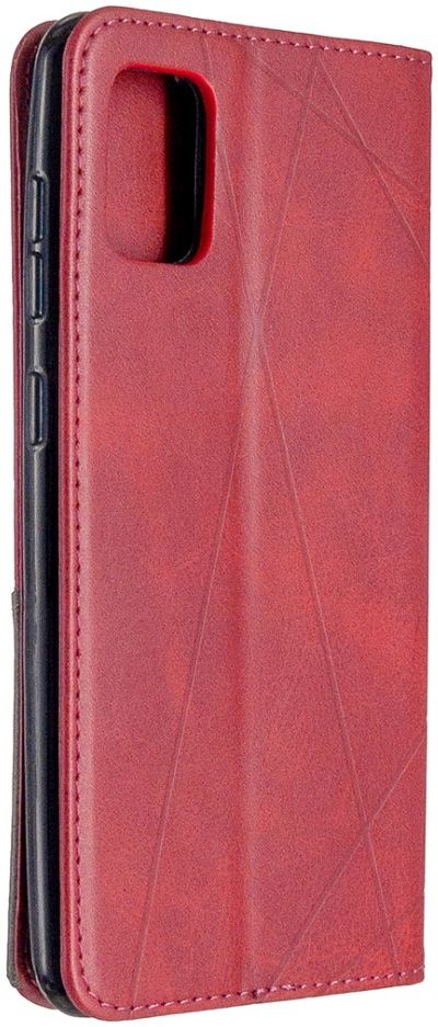 Samsung Galaxy A31 Hoesje Portemonnee Book Case Geometrie Design Rood afbeelding 2