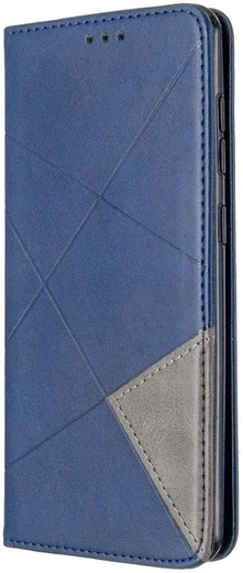 Samsung Galaxy A31 Hoesje Portemonnee Book Case Geometrie Design Blauw afbeelding 1