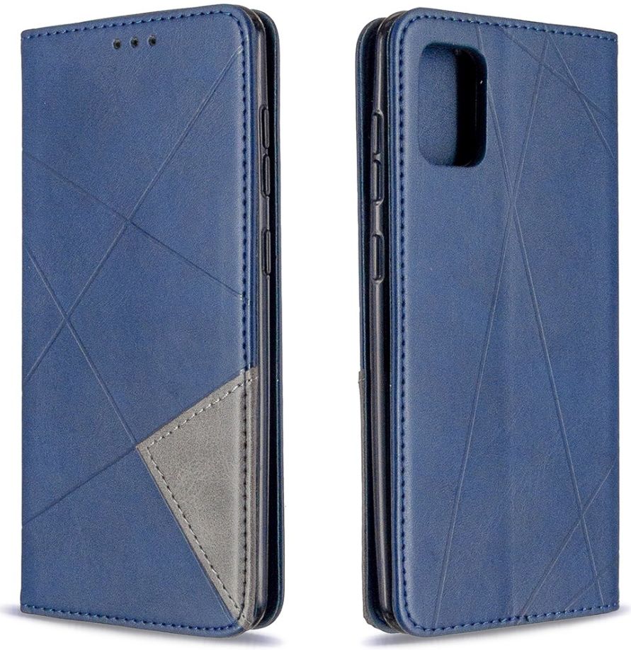 Samsung Galaxy A31 Hoesje Portemonnee Book Case Geometrie Design Blauw afbeelding 6