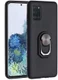 Samsung Galaxy A31 Hoesje met Magnetische Ring Kickstand Zwart afbeelding 1