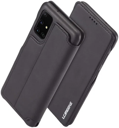 Samsung Galaxy A31 Hoesje Retro Book Case Kunstleer Zwart afbeelding 2