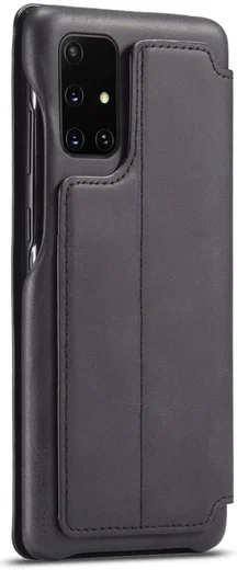 Samsung Galaxy A31 Hoesje Retro Book Case Kunstleer Zwart afbeelding 6