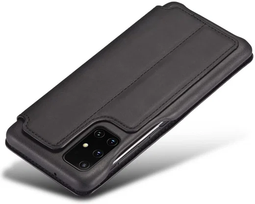 Samsung Galaxy A31 Hoesje Retro Book Case Kunstleer Zwart afbeelding 7