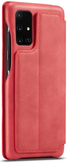 Samsung Galaxy A31 Hoesje Retro Book Case Kunstleer Rood afbeelding 6