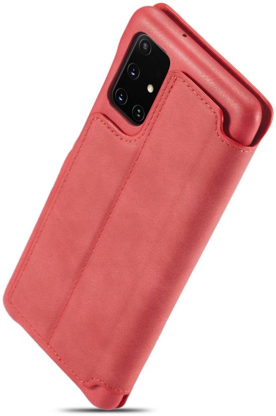 Samsung Galaxy A31 Hoesje Retro Book Case Kunstleer Rood afbeelding 9