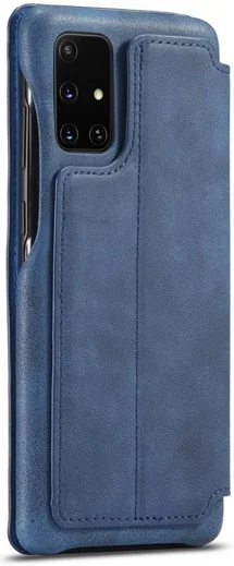 Samsung Galaxy A31 Hoesje Retro Book Case Kunstleer Blauw afbeelding 6