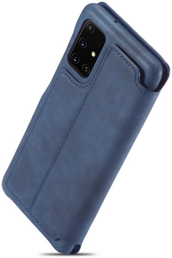 Samsung Galaxy A31 Hoesje Retro Book Case Kunstleer Blauw afbeelding 8