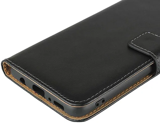 Samsung Galaxy A31 Hoesje Wallet Book Case Echt Leer Zwart afbeelding 7