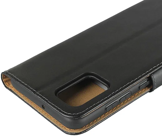 Samsung Galaxy A31 Hoesje Wallet Book Case Echt Leer Zwart afbeelding 8