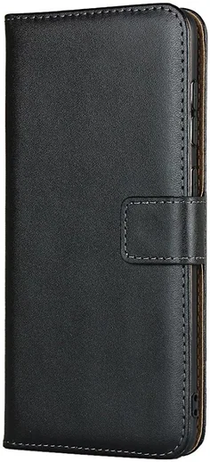 Samsung Galaxy A31 Hoesje Wallet Book Case Echt Leer Zwart afbeelding 1