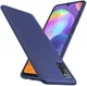 Samsung Galaxy A31 Hoesje Twill Slim Textuur Back Cover Donker Blauw afbeelding 2