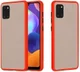 Samsung Galaxy A31 Hoesje Matte Back Cover met Bumper Rood afbeelding 4