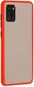 Samsung Galaxy A31 Hoesje Matte Back Cover met Bumper Rood afbeelding 2