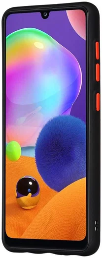 Samsung Galaxy A31 Hoesje Matte Back Cover met Bumper Zwart afbeelding 7