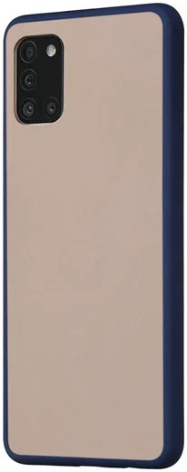 Samsung Galaxy A31 Hoesje Matte Back Cover met Bumper Blauw afbeelding 1