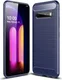 LG V60 ThinQ Hoesje Geborsteld Carbon Blauw afbeelding 1