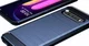 LG V60 ThinQ Geborsteld TPU Hoesje Blauw afbeelding 4