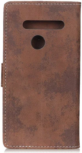 LG V60 ThinQ Retro Portemonnee Hoesje Bruin afbeelding 4